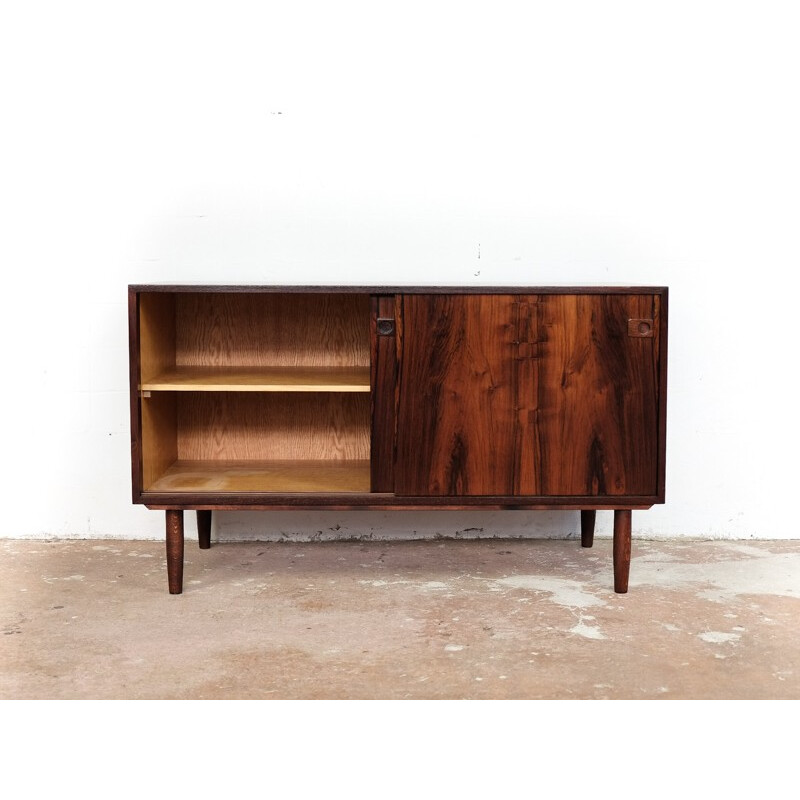 Small Danish cabinet with 2 sliding doors in rosewood - 1960s