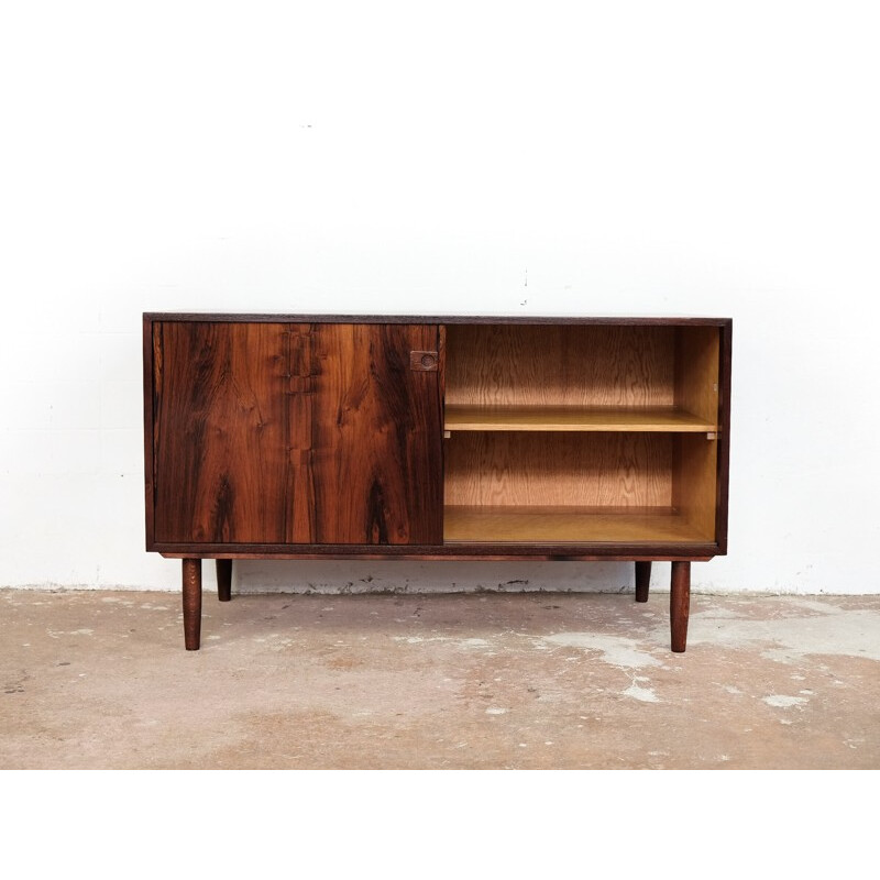 Small Danish cabinet with 2 sliding doors in rosewood - 1960s