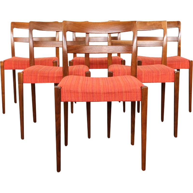 Set of 6 vintage chairs in teak by Nils Jonsson for Troeds - 1960s