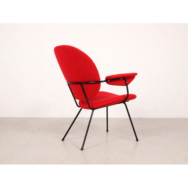 Red easy Chair by W.H. Gispen for Kembo - 1950s