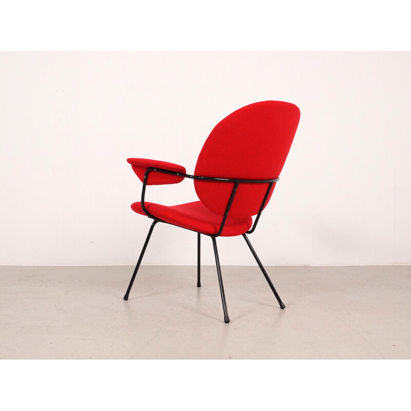 Red easy Chair by W.H. Gispen for Kembo - 1950s