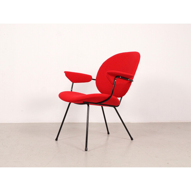 Red easy Chair by W.H. Gispen for Kembo - 1950s