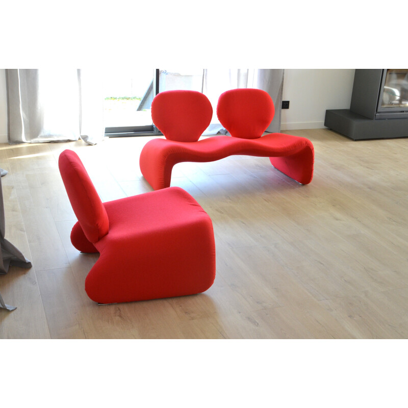 "Djinn" set of sofa & armchair by Olivier Mourgue for Airborne - 1970s