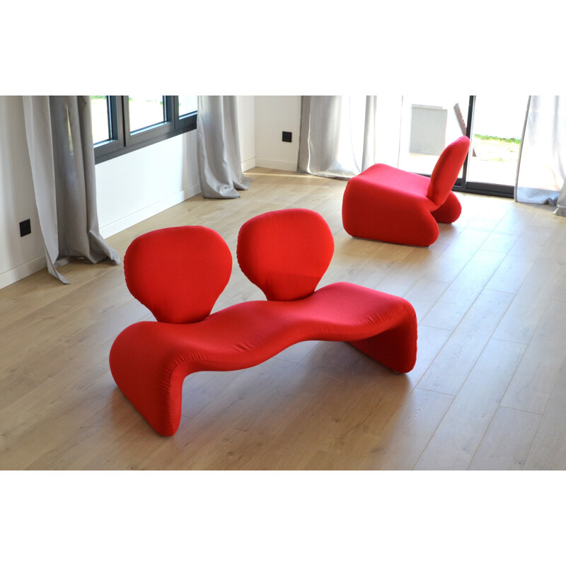 "Djinn" set of sofa & armchair by Olivier Mourgue for Airborne - 1970s