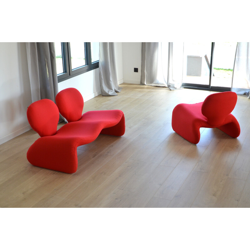 "Djinn" set of sofa & armchair by Olivier Mourgue for Airborne - 1970s