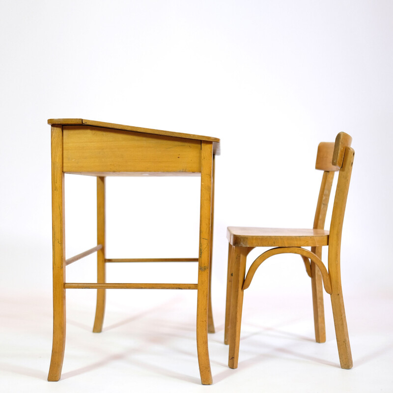 Bureau d'enfant et sa chaise vintage - 1960