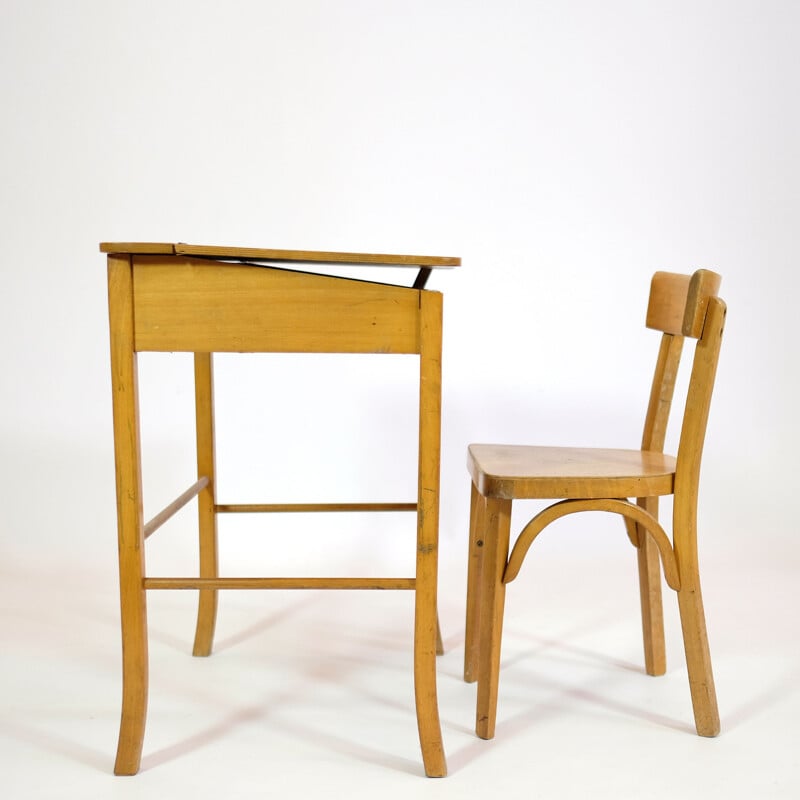 Bureau d'enfant et sa chaise vintage - 1960