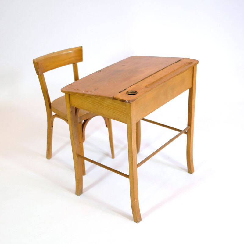 Children's desk with chair vinatge - 1960s