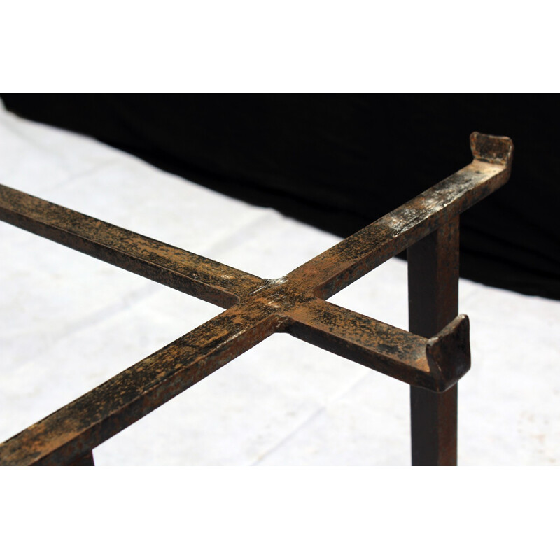 Wrought iron vintage coffee table - 1940s