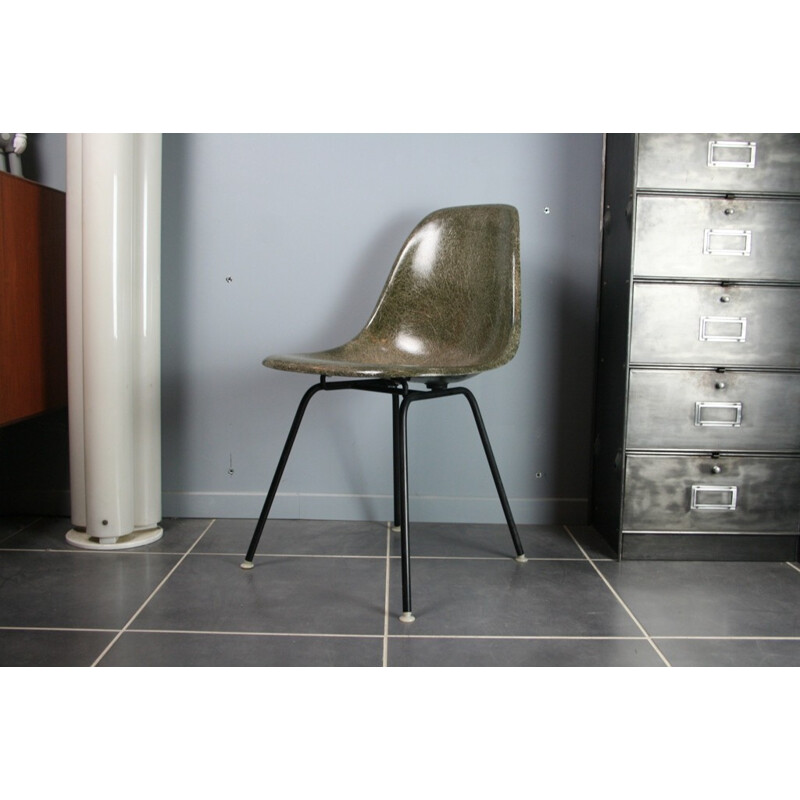 Chaise DSX vert de Charles & Ray Eames pour  Herman miller - 1950