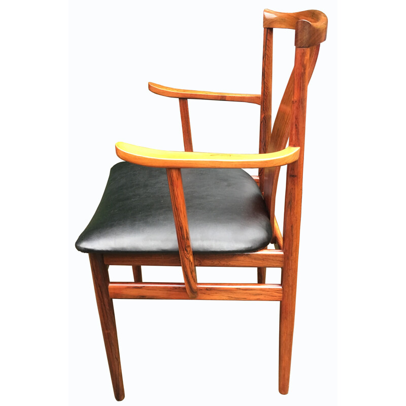 Set of 6 Rosewood "4 dining chairs and 2 armchairs" - 1960s