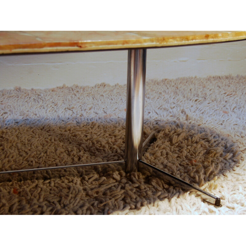 Vintage coffee Table with top stonework  - 1970s