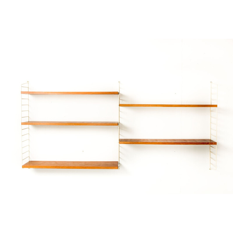 Vintage Teak Wall system by Nisse Strinning for String AB - 1950s