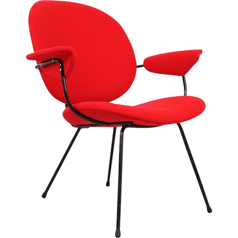 Red easy Chair by W.H. Gispen for Kembo - 1950s