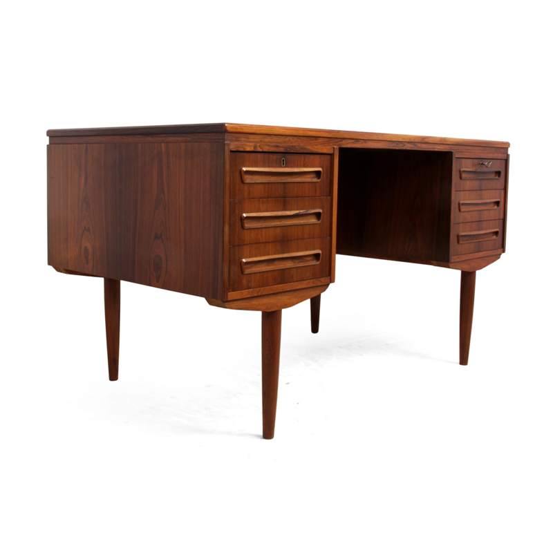 Vintage desk in rosewood by J Svenstrup for AP Mobler - 1960s