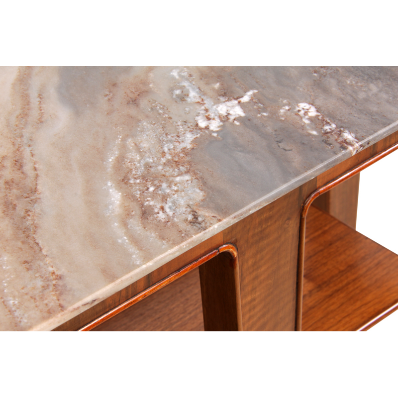 Pair of Vintage Walnut Console Tables - 1950s