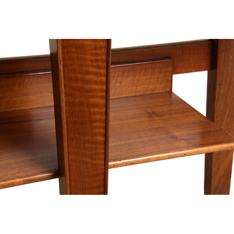 Pair of Vintage Walnut Console Tables - 1950s