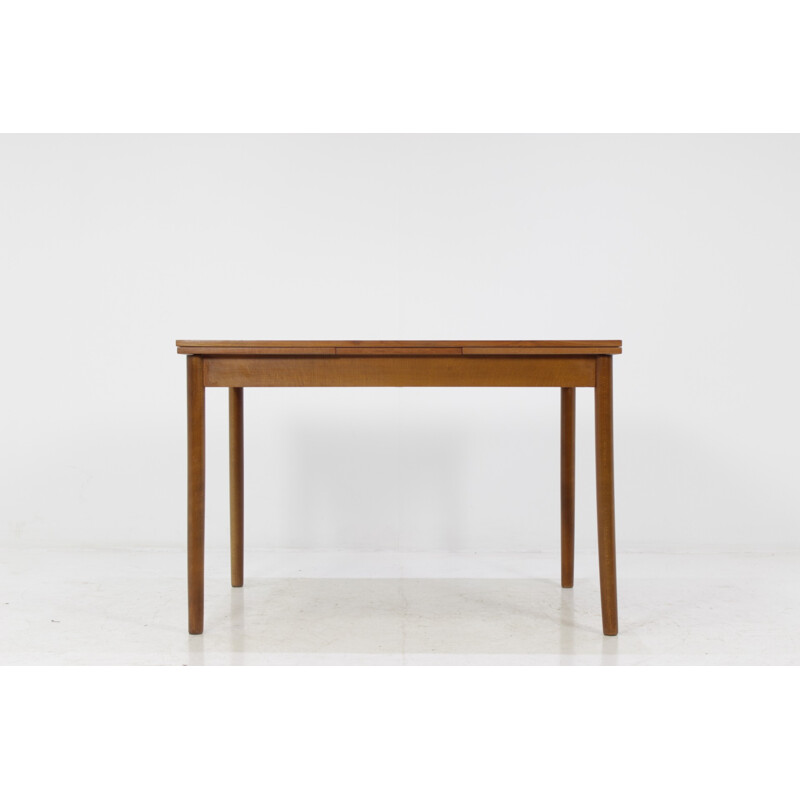 Vintage Scandinavian teak extendable dining table - 1960s