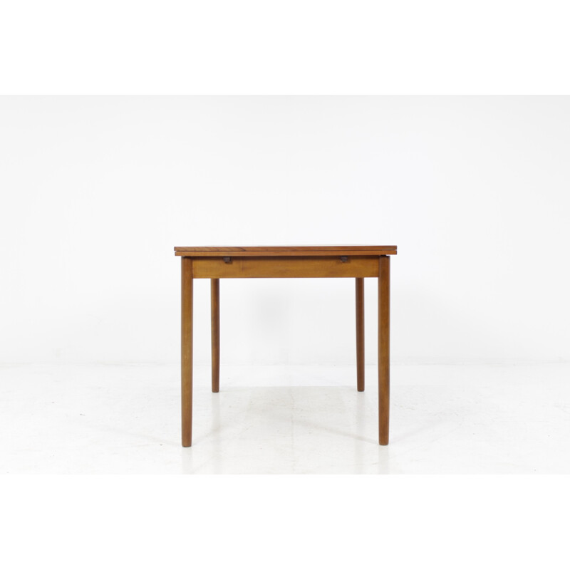 Vintage Scandinavian teak extendable dining table - 1960s