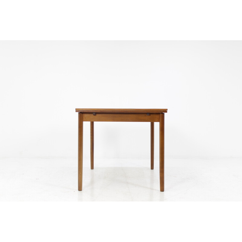 Vintage Scandinavian teak extendable dining table - 1960s