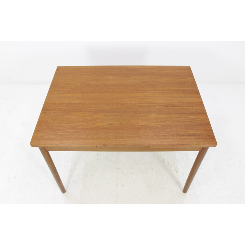 Vintage Scandinavian teak extendable dining table - 1960s