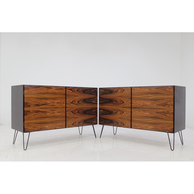 Pair of vintage rosewood storage furniture by Omann Jun - 1960s