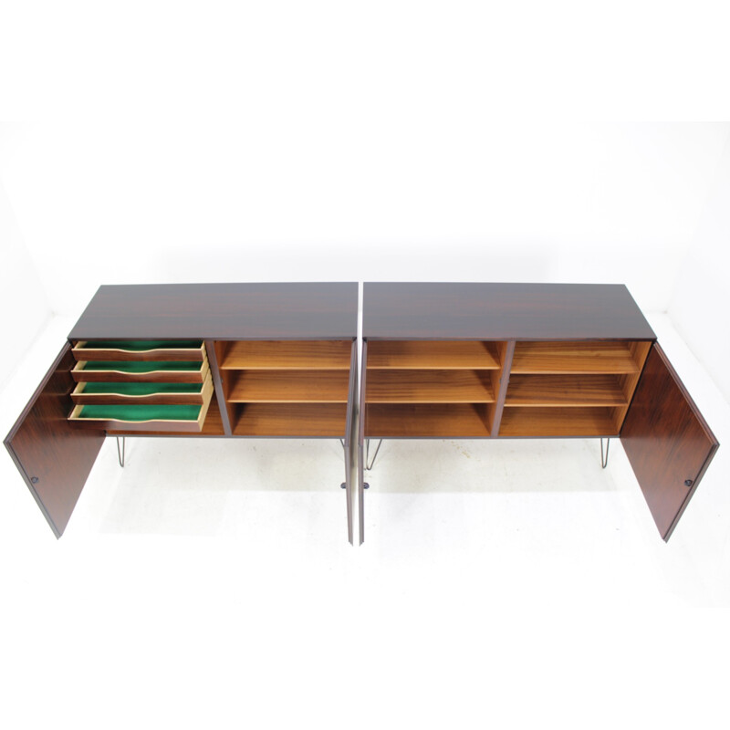 Pair of vintage rosewood storage furniture by Omann Jun - 1960s