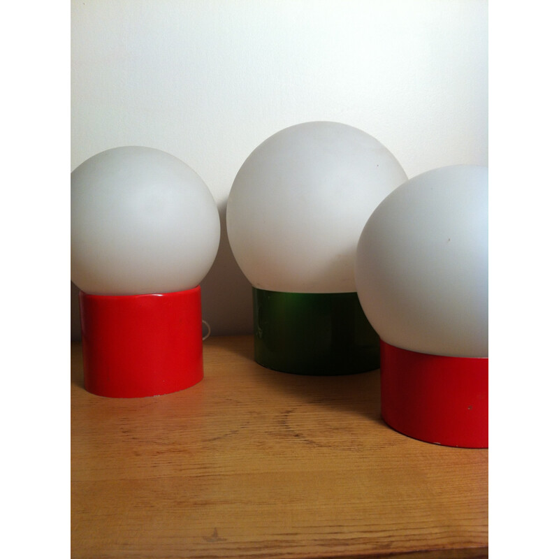 Set of 4 "space age" lamps - 1970s