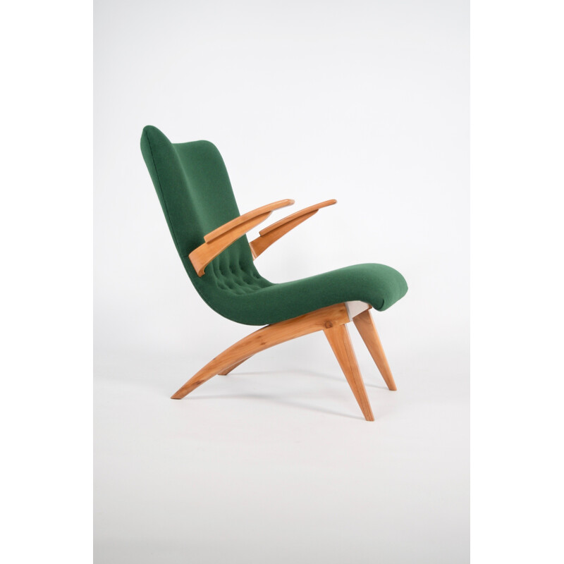 Fauteuil lounge vintage néerlandais de G. van Os for Van Os Culemborg - 1950