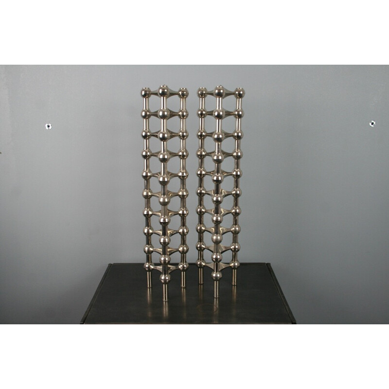 Set of 20 modular candleholders by Nagel - 1970s