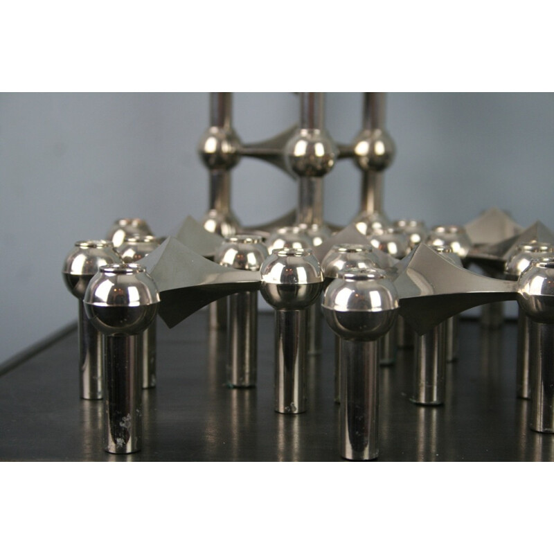 Set of 20 modular candleholders by Nagel - 1970s