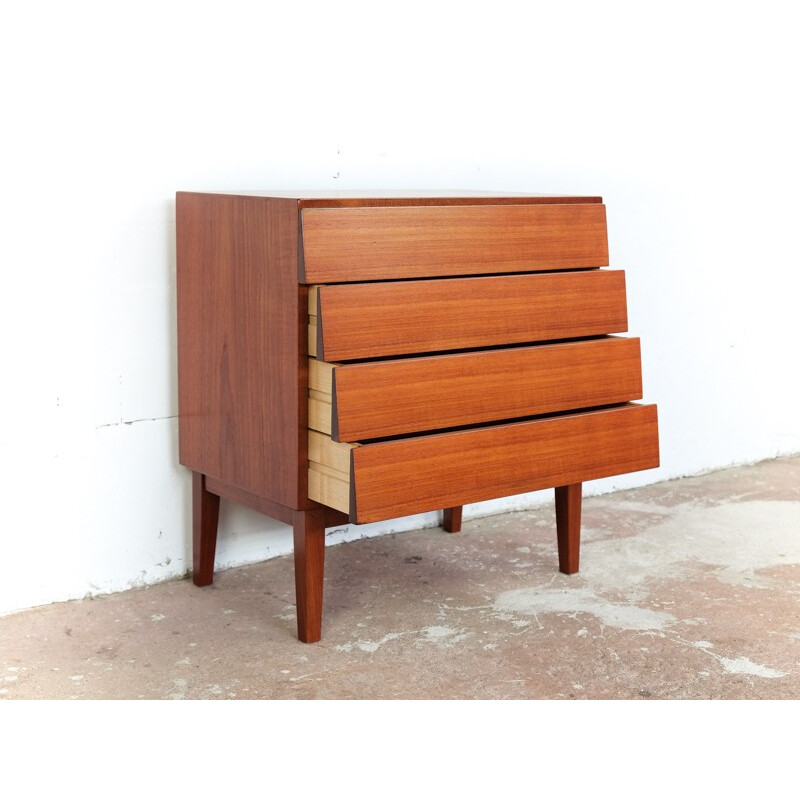 small vintage chest of 4 drawers in teak by Ib Kofod Larsen - 1960s