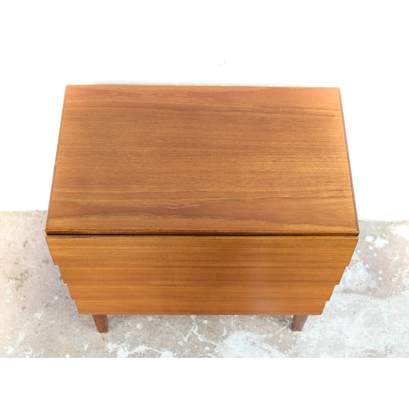 small vintage chest of 4 drawers in teak by Ib Kofod Larsen - 1960s