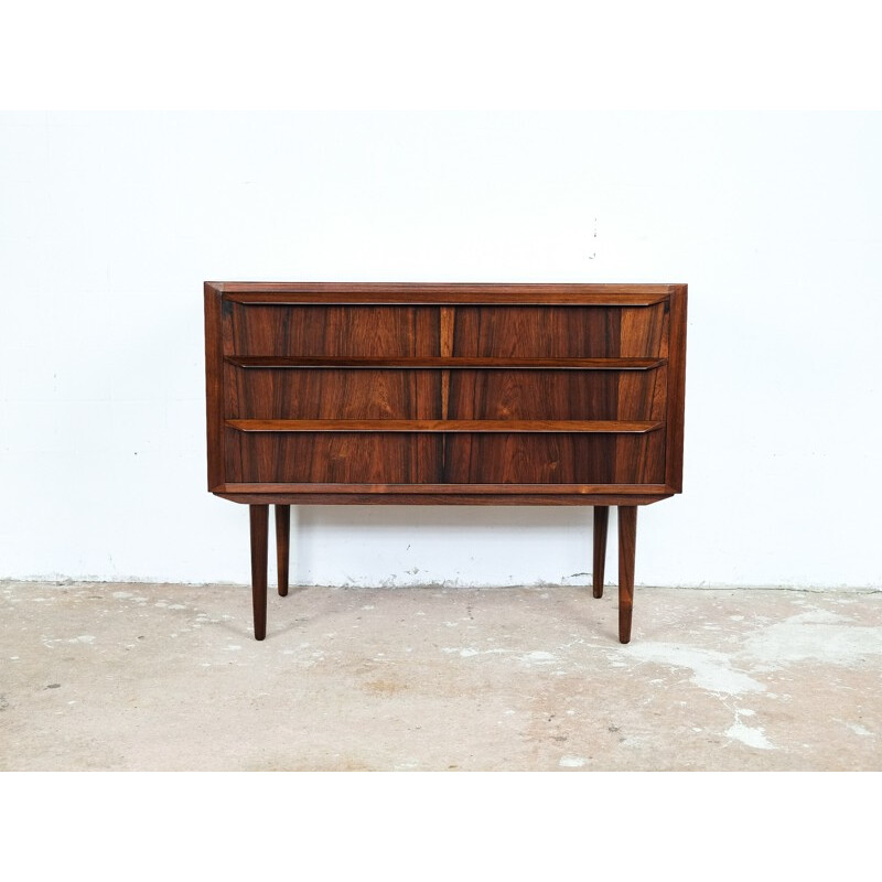 Chest of 3 drawers vintage in rosewood by Johannes Andersen - 1960s