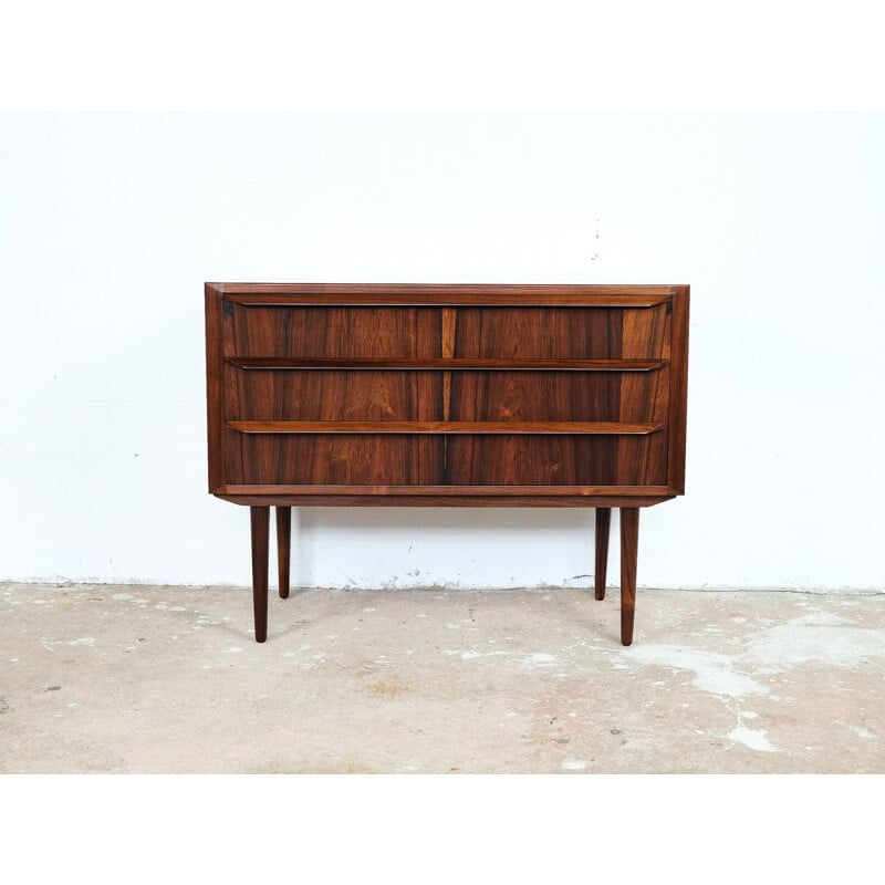 Chest of 3 drawers vintage in rosewood by Johannes Andersen - 1960s
