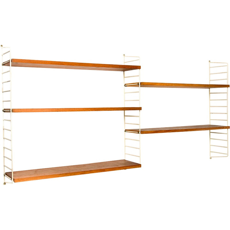 Vintage Teak Wall system by Nisse Strinning for String AB - 1950s