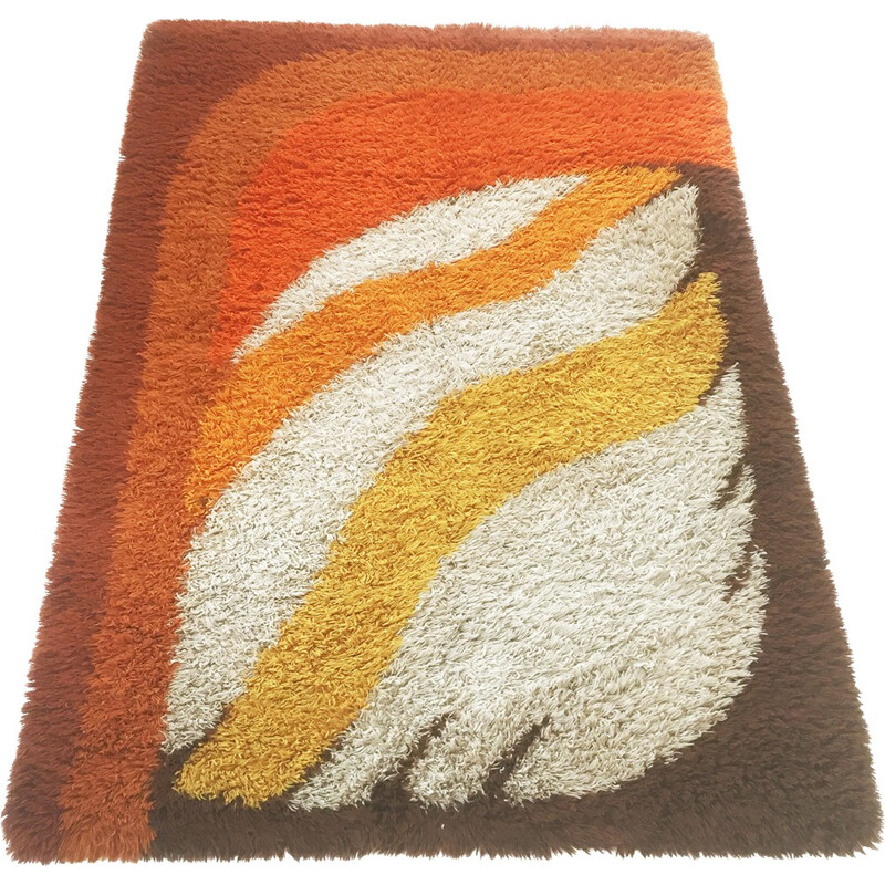 Vintage Modernist Rya Rug by Desso, Netherlands - 1970s