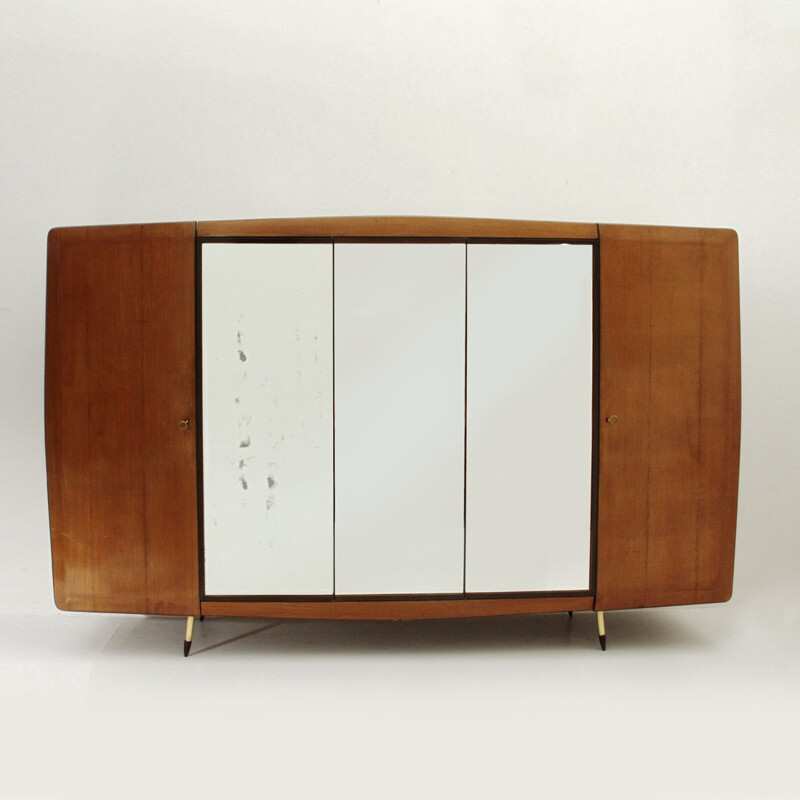 Italian brass legs vinatge cabinet - 1950s