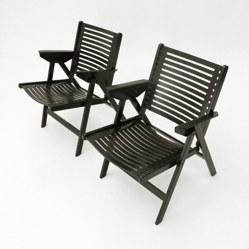 Paire de fauteuils Rex vintage pliants de Niko Kralj pour Stol - 1950