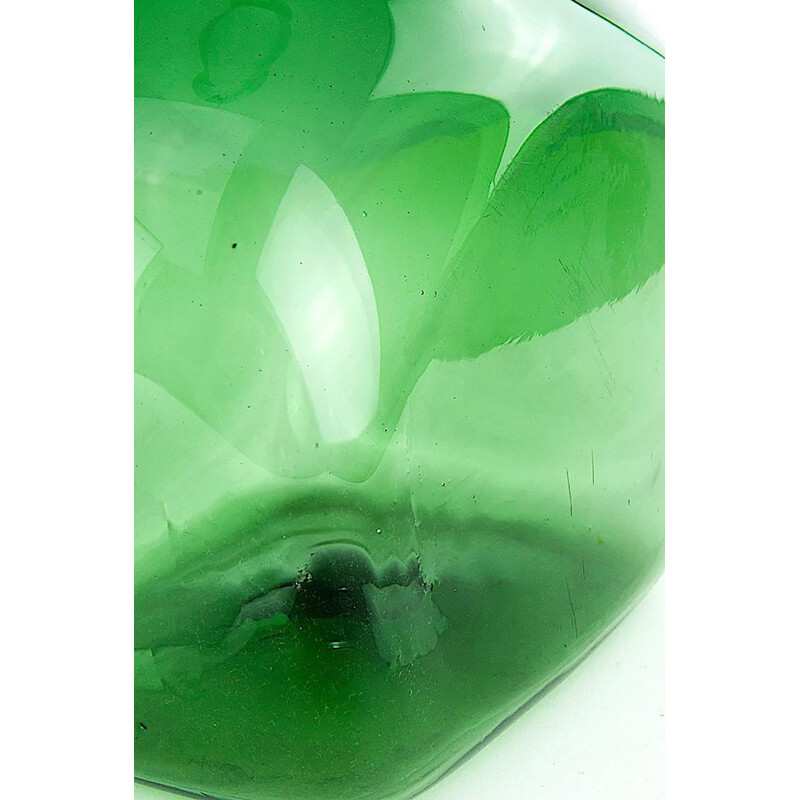 Glass vintage green Vase - 1960s