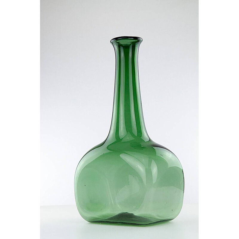 Glass vintage green Vase - 1960s