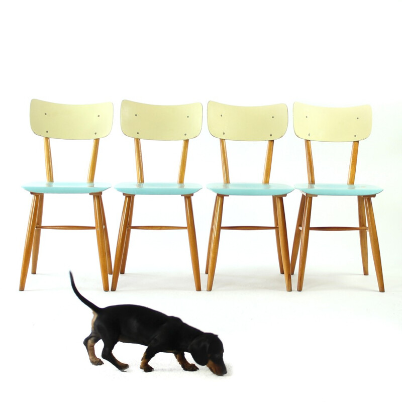 Set of 4 chairs for TON Campany, Czechoslovakia - 1960s