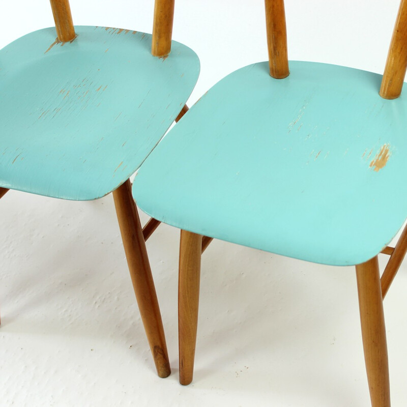 Set of 4 chairs for TON Campany, Czechoslovakia - 1960s