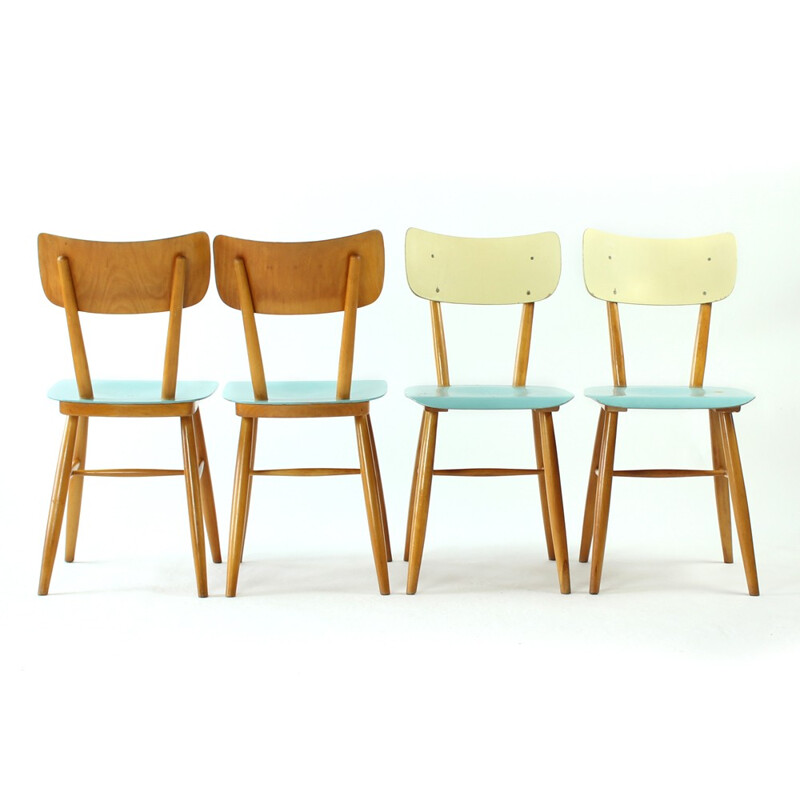 Set of 4 chairs for TON Campany, Czechoslovakia - 1960s
