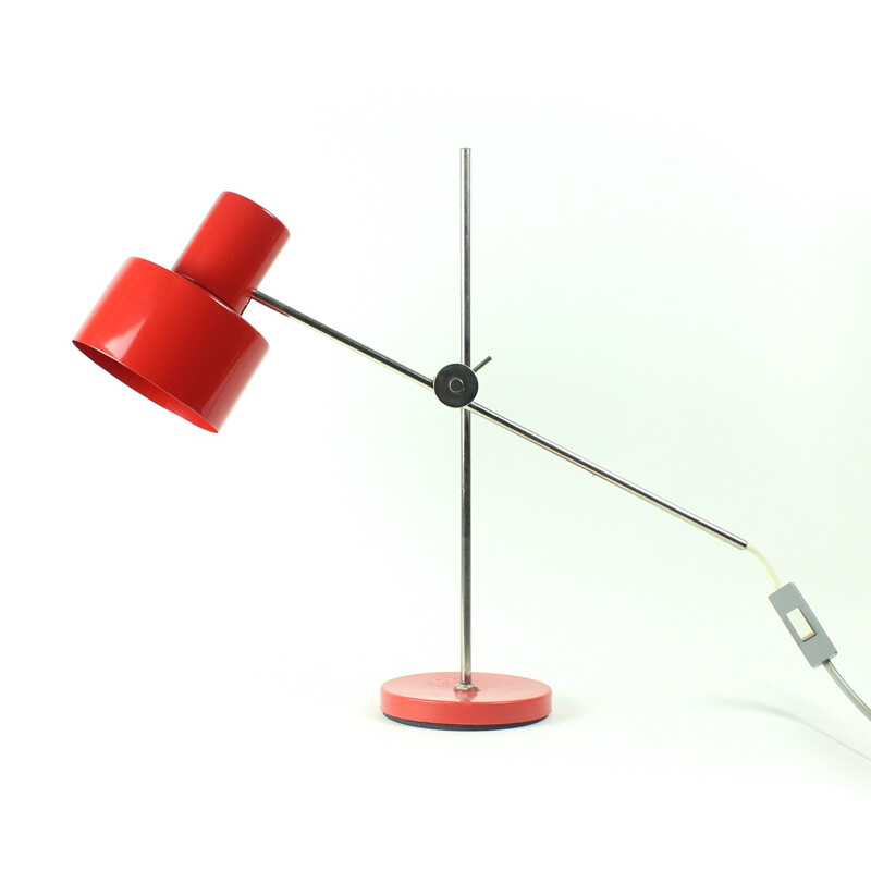 Red Table Lamp by Jan Suchan for Elektrosvit - 1960s