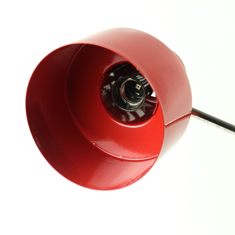 Lampe de table rouge de Jan Suchan pour Elektrosvit  - 1960