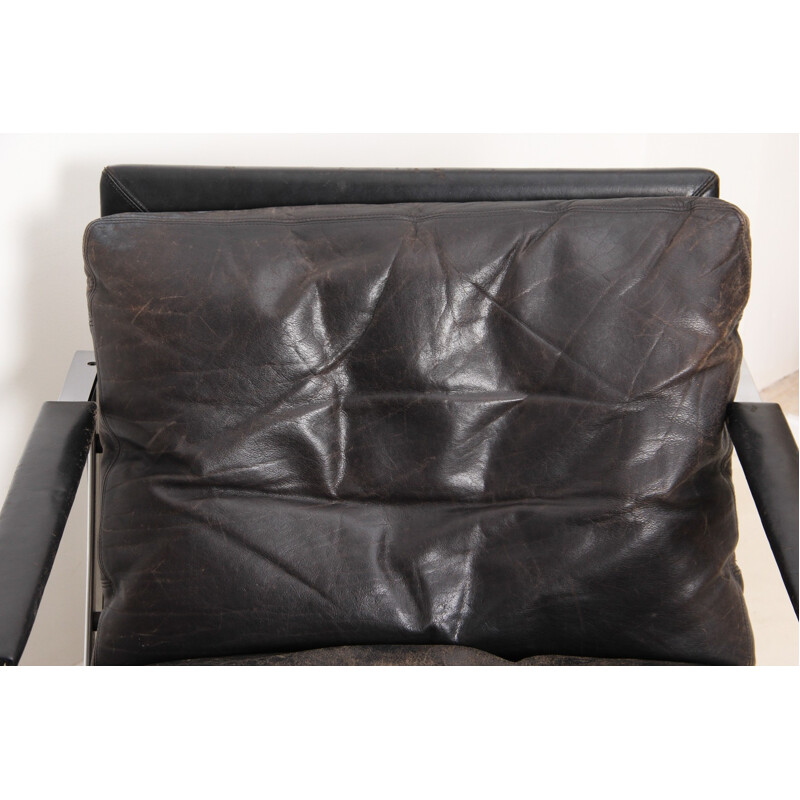 Pair of brown leather armchairs, Preben FABRICIUS & Jørgen KASTHOLM - 1960s