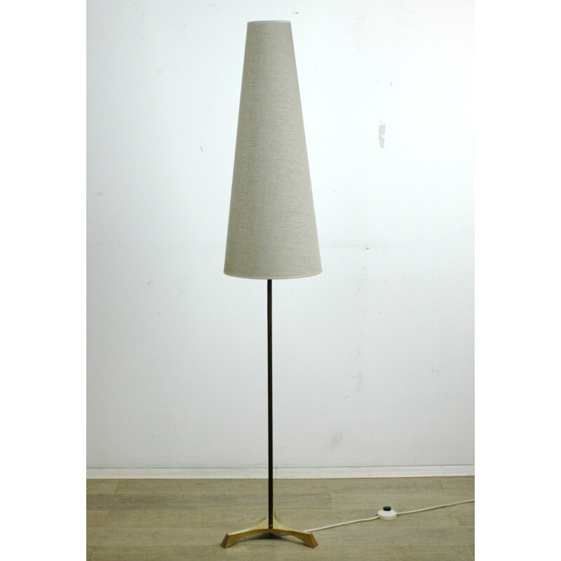 Mid-century Teak and Brass Floorlamp - 1950s