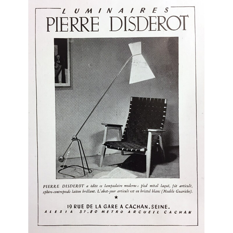 Lampadaire modèle Guariche vintage pour Disderot - 1950