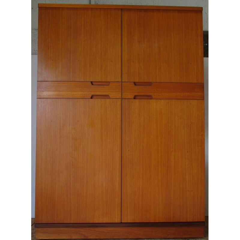 Vintage cabinet in teak by G. Hoffstead for Uniflex - 1960s